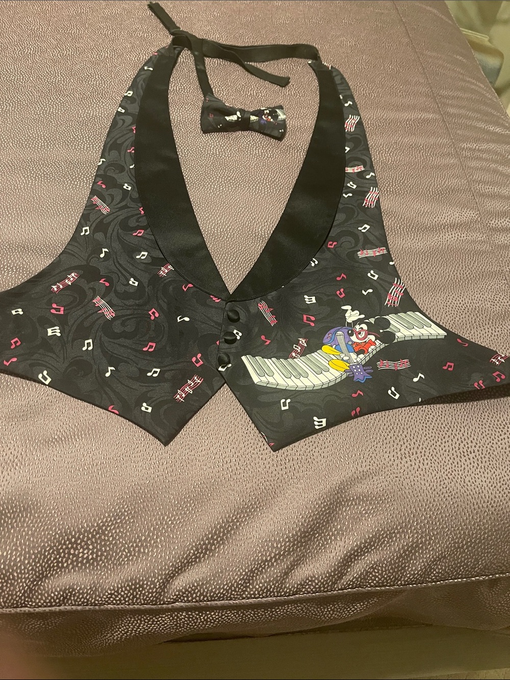 Classic Men’s Disney Tux vest & bow tie